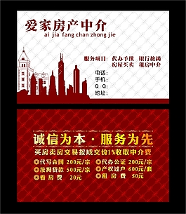 房产中介名片图片